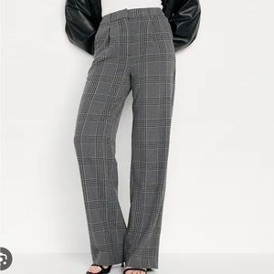Extra High-Waisted Pleated Taylor Wide-Leg Trouser Suit Pants